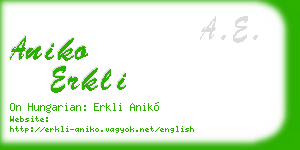 aniko erkli business card